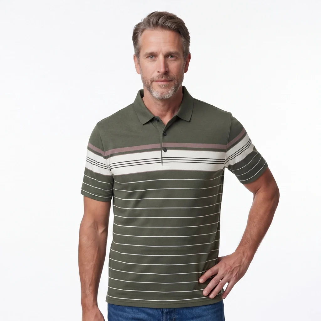 Dylan Striped Cotton Polo
