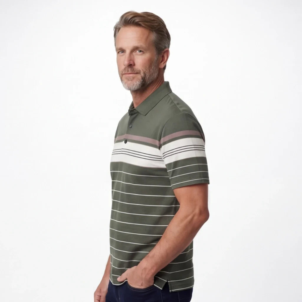 Dylan Striped Cotton Polo