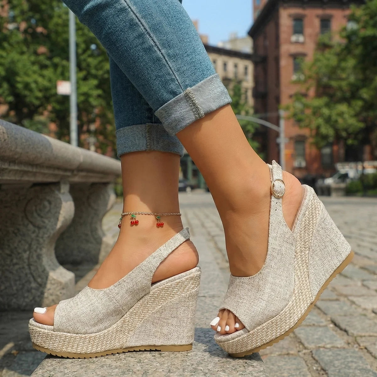 Rihanna Wedge Sandals