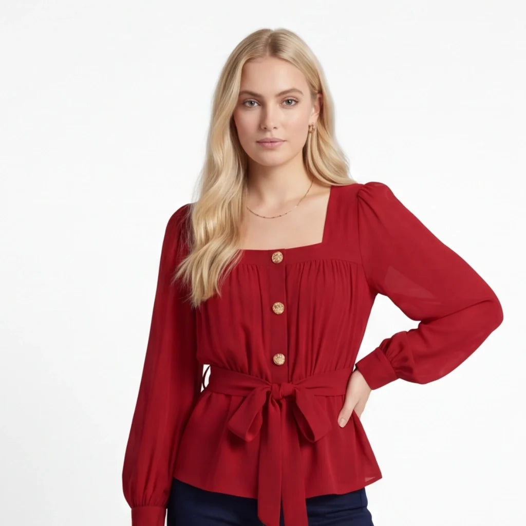 Livia Pleated Blouse