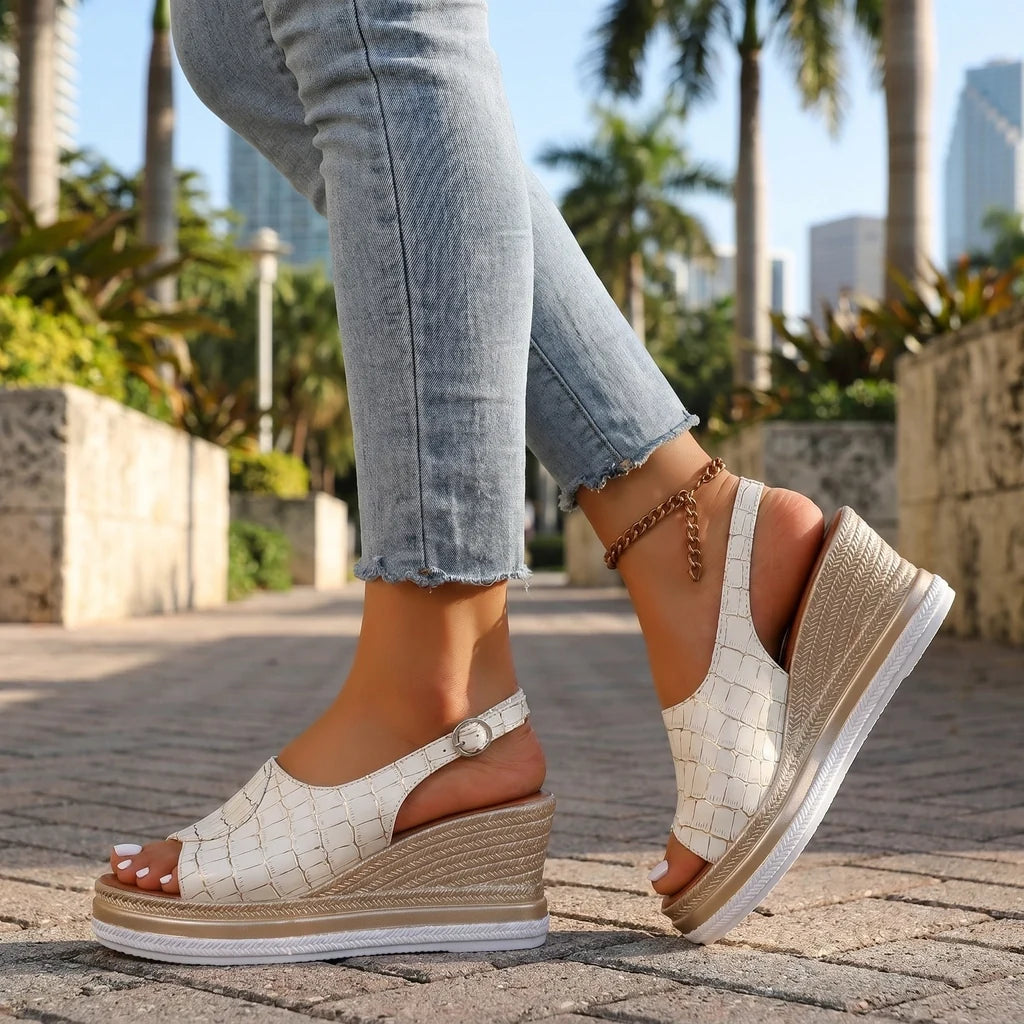 Eva Wedge Sandals