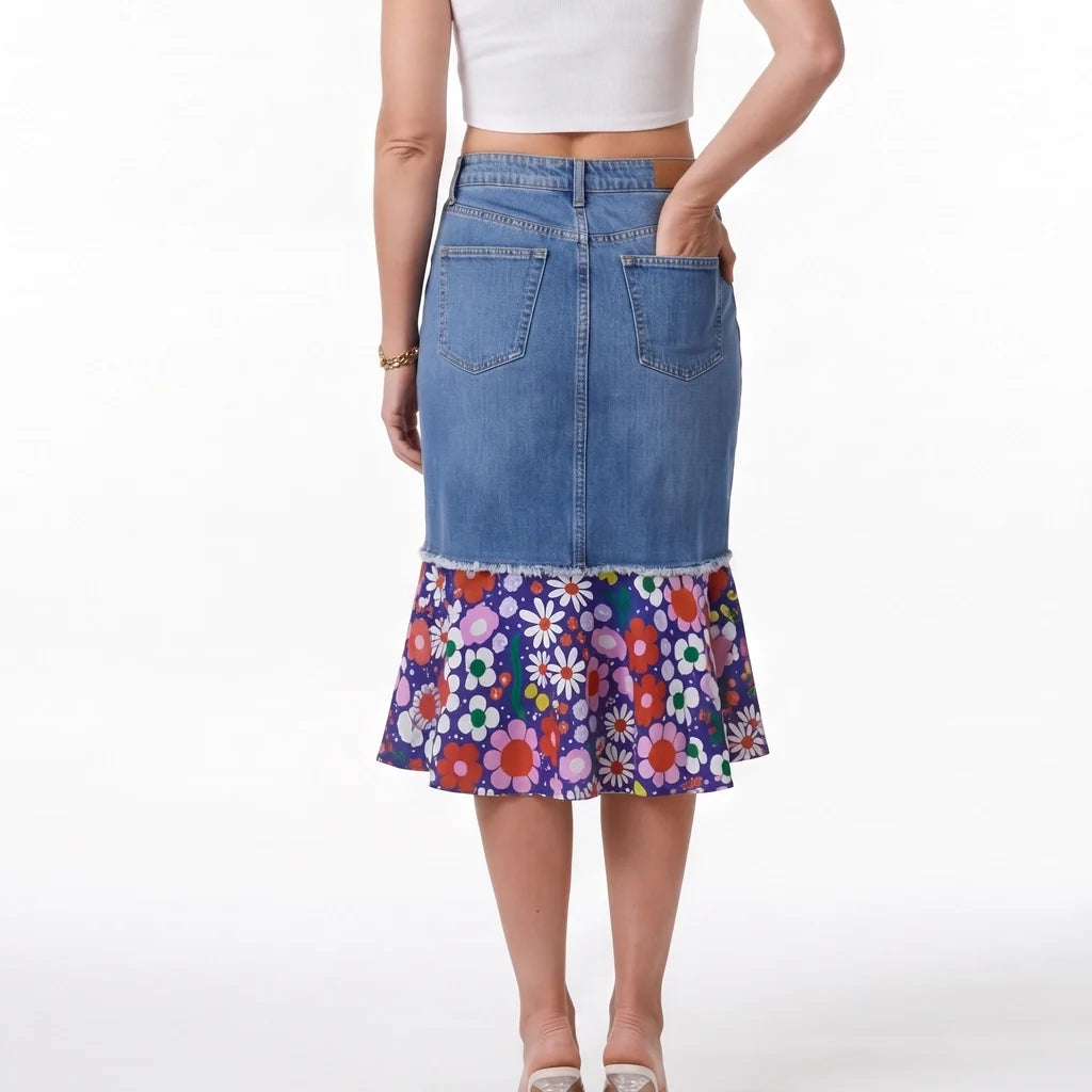 Audrey Denim Mermaid Skirt