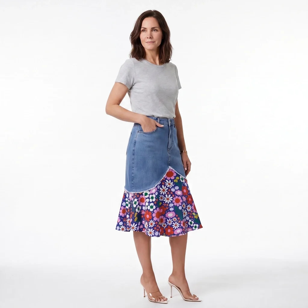 Audrey Denim Mermaid Skirt