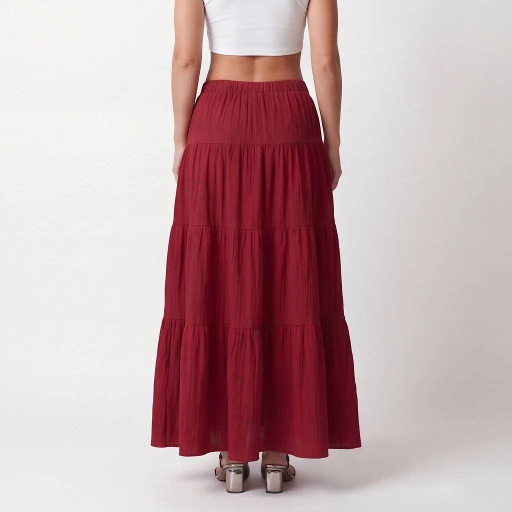 Victoria Tie-Waist Maxi Skirt