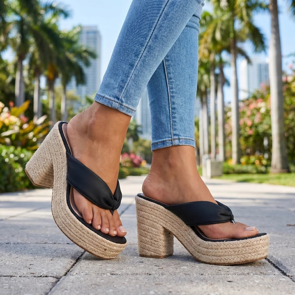 Audrey Rope Platform Sandals