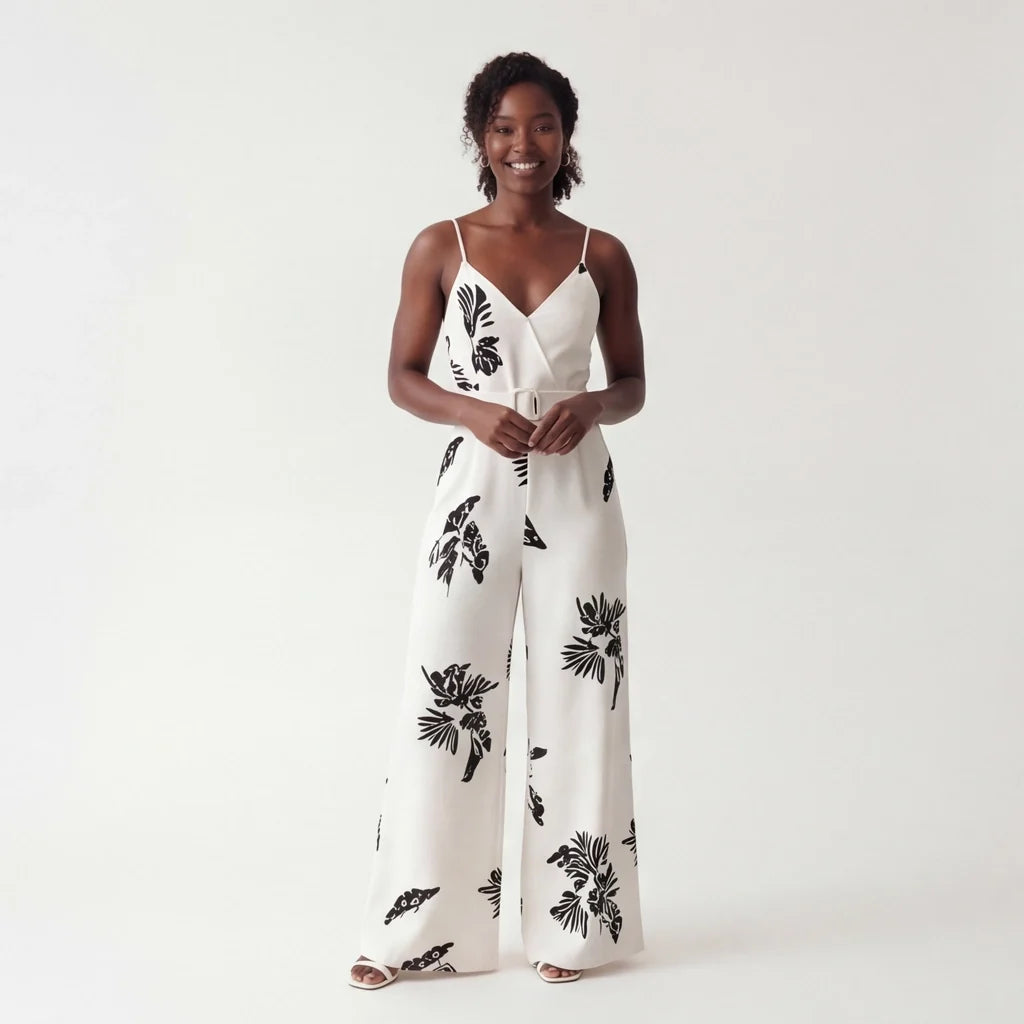 Arden Floral Belted Jumpsuit