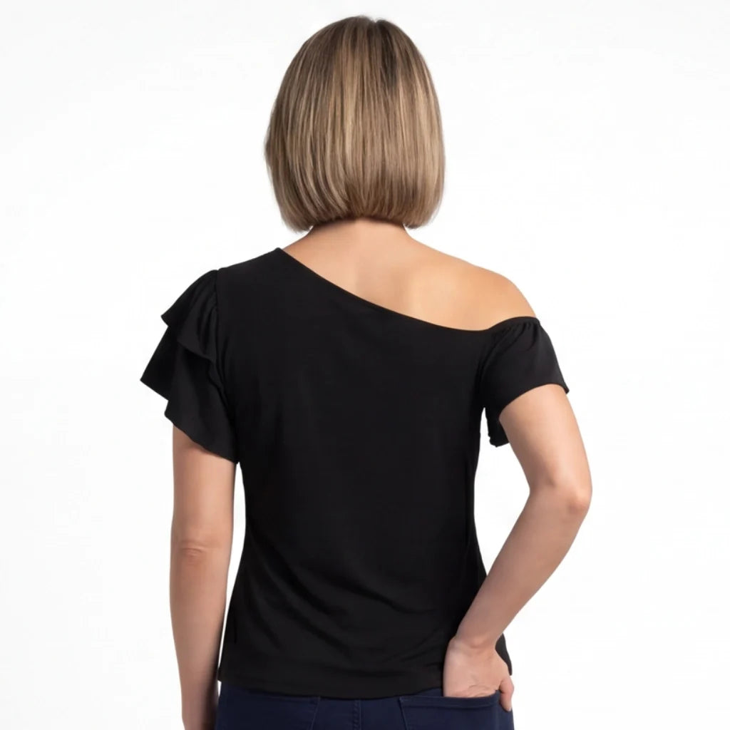 Samira Ruffle Asymmetric Top
