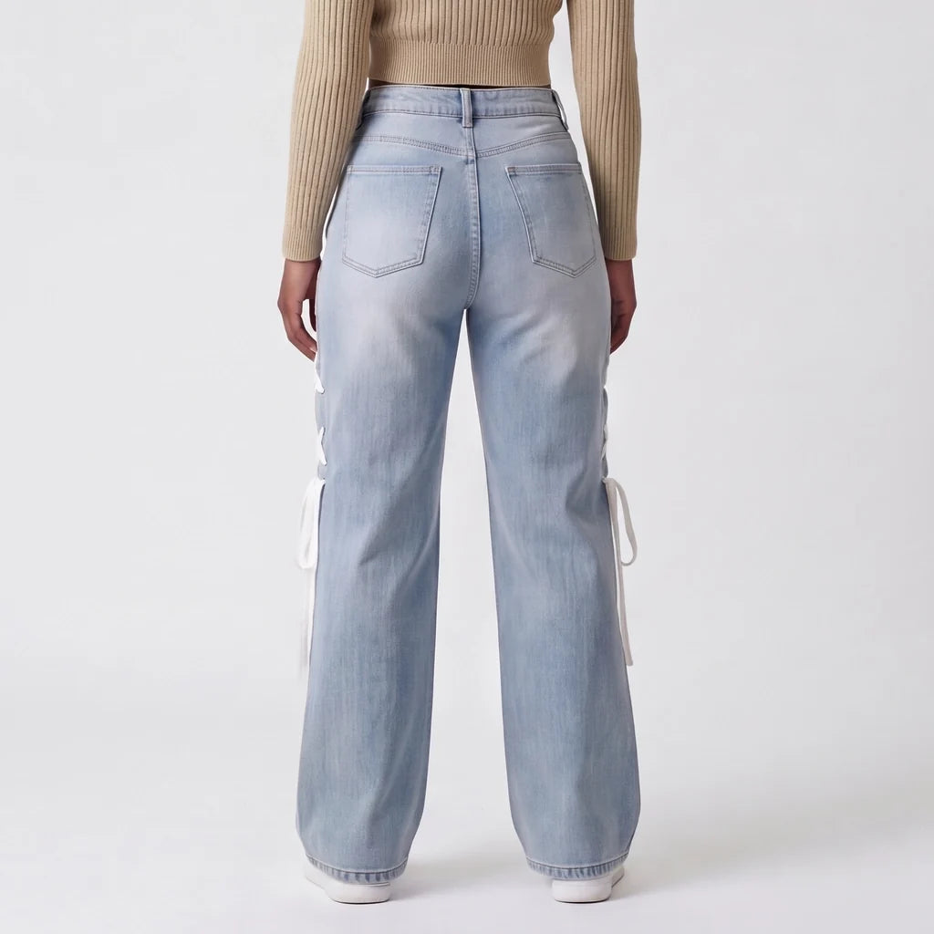 Talia | Womens Baggy Wide Leg Jeans