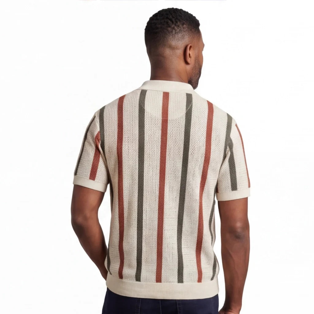 Kurtis Striped Knit Polo