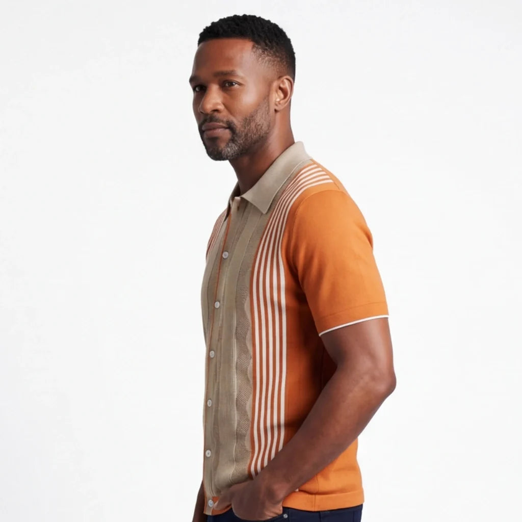Paul Striped Knit Polo