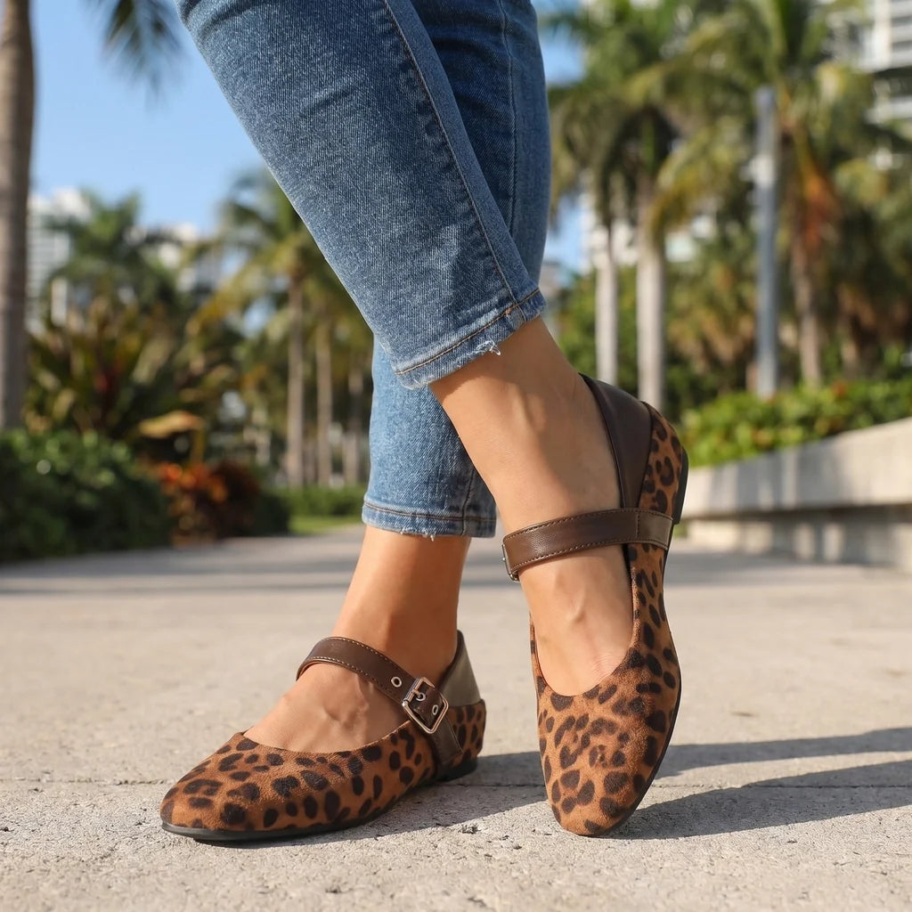 Gallagher Leopard Mary Janes