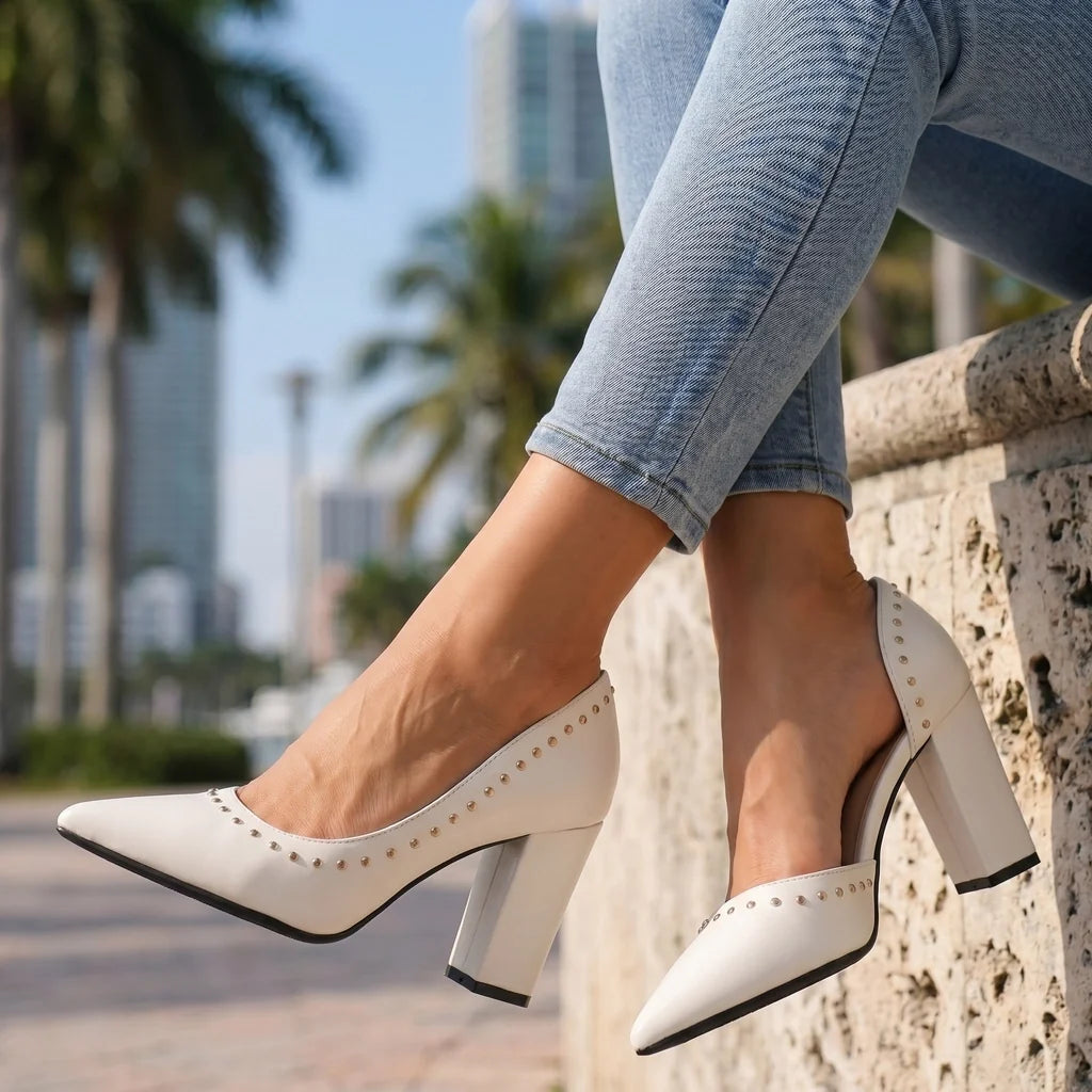 Winnie Studded Pointed Pumps