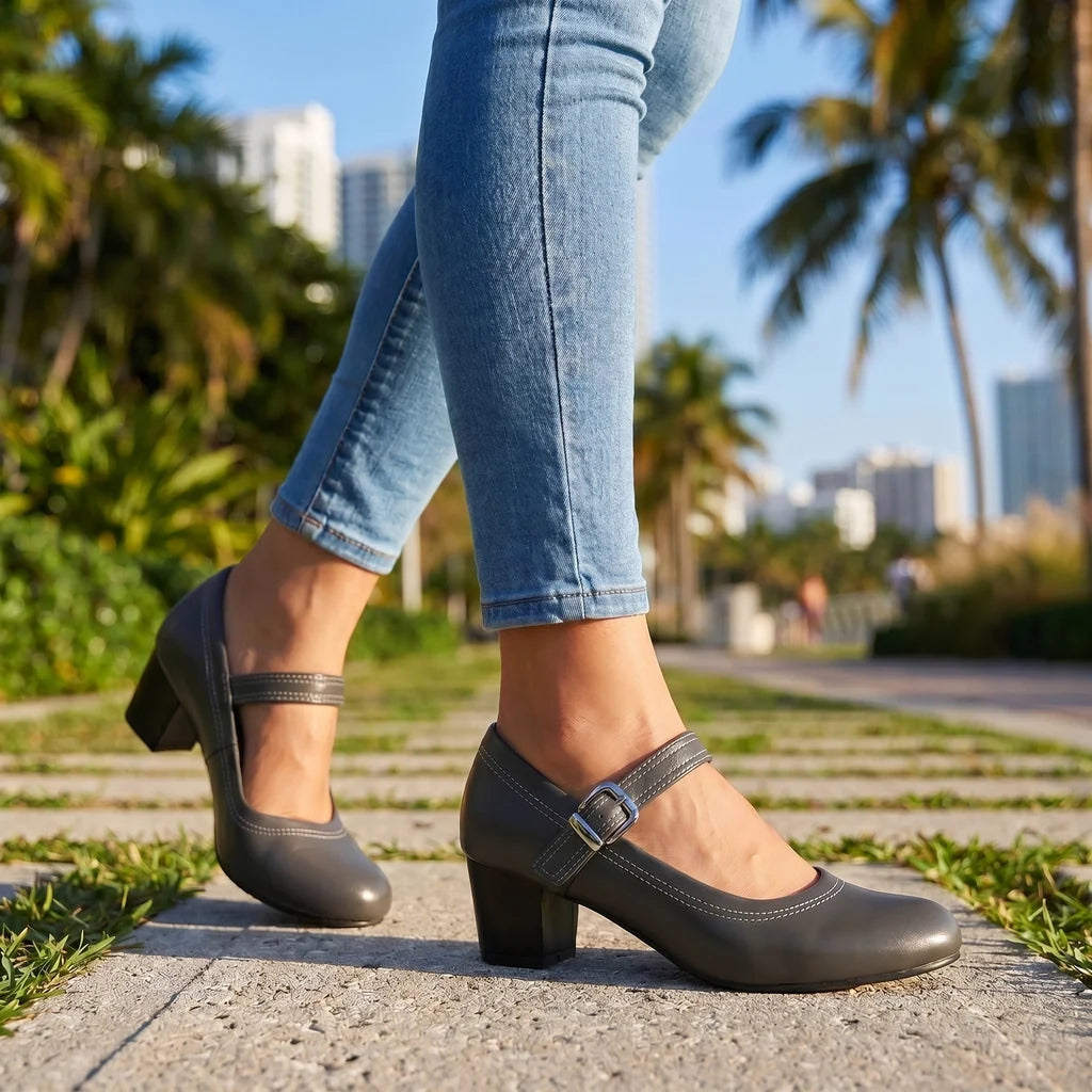 Bella Buckle Strap Pumps