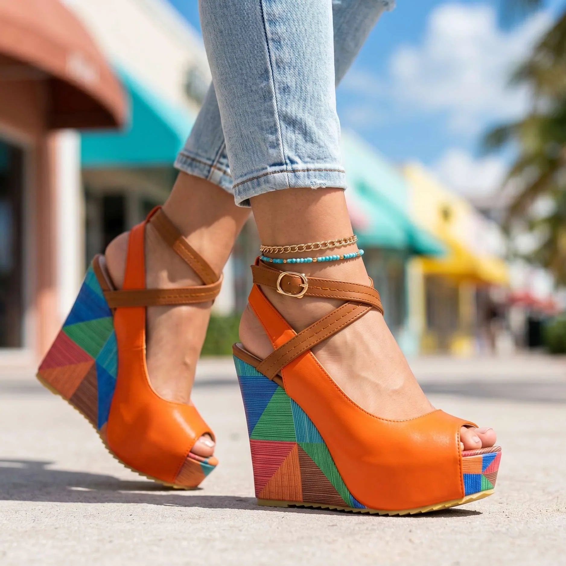 Abby Wedge Sandals