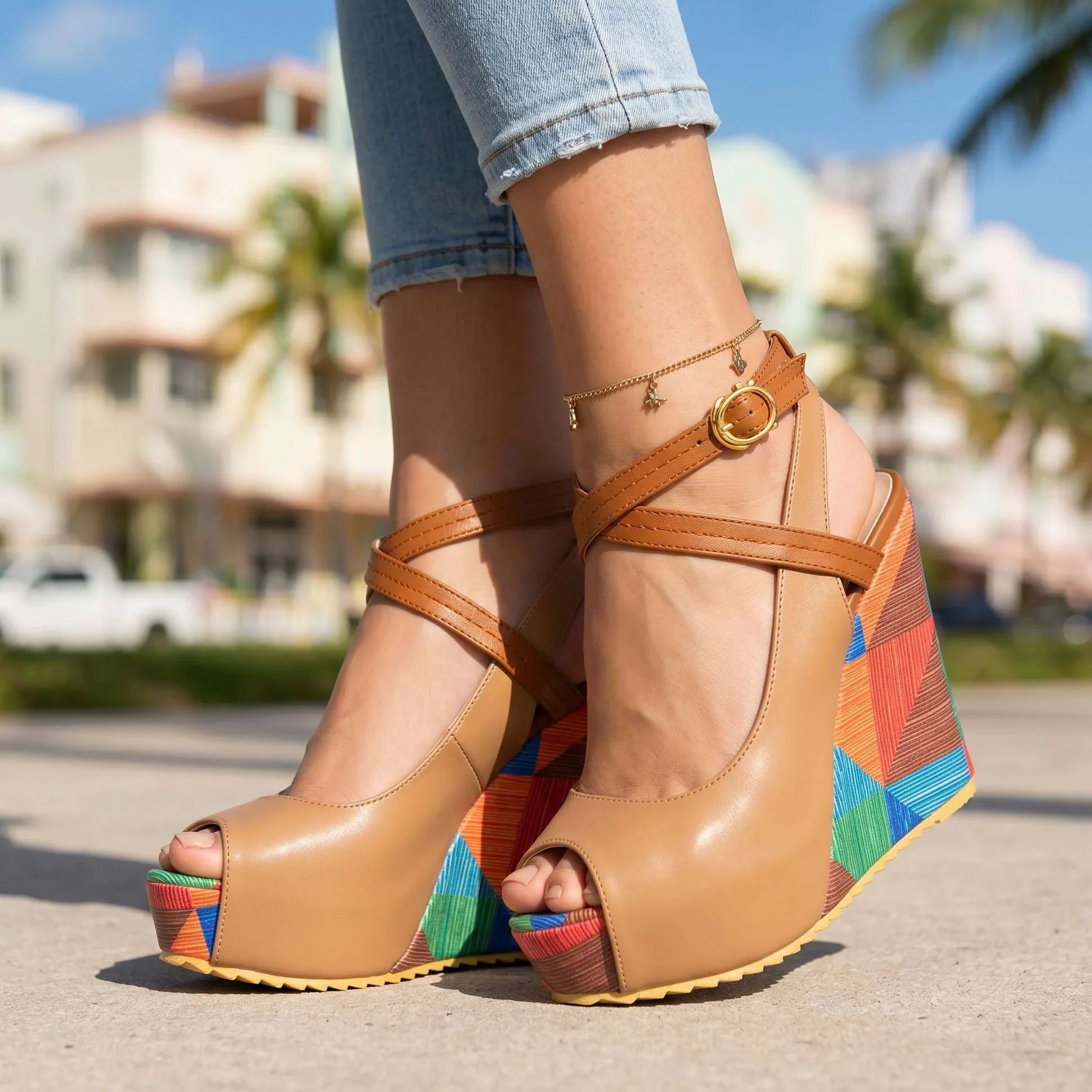 Abby Wedge Sandals
