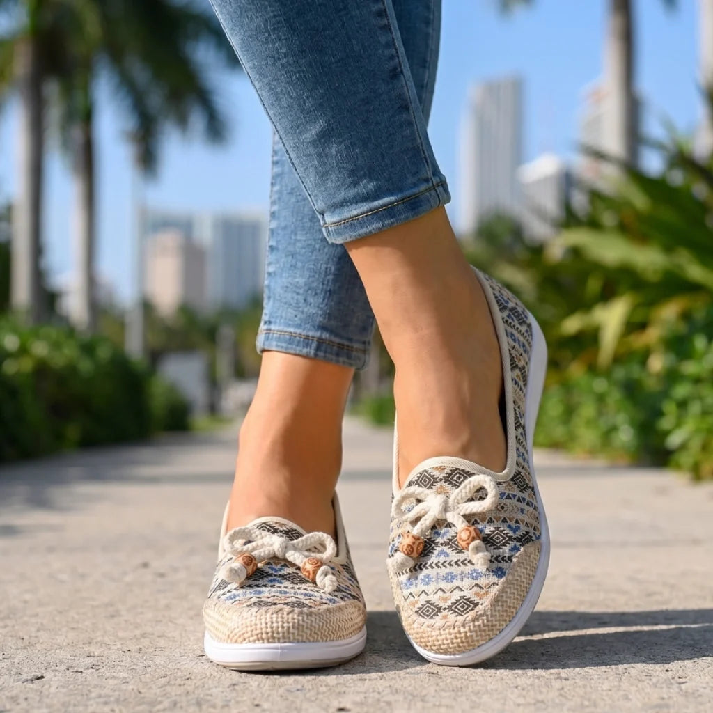 Enya Embroidered Flats