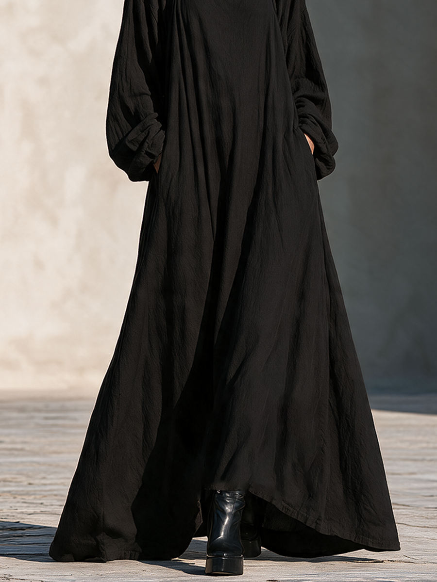 Women's Flowy Fake Two‑Piece Linen‑Blend Maxi Dress For Vacation MDZ0365I7LYL