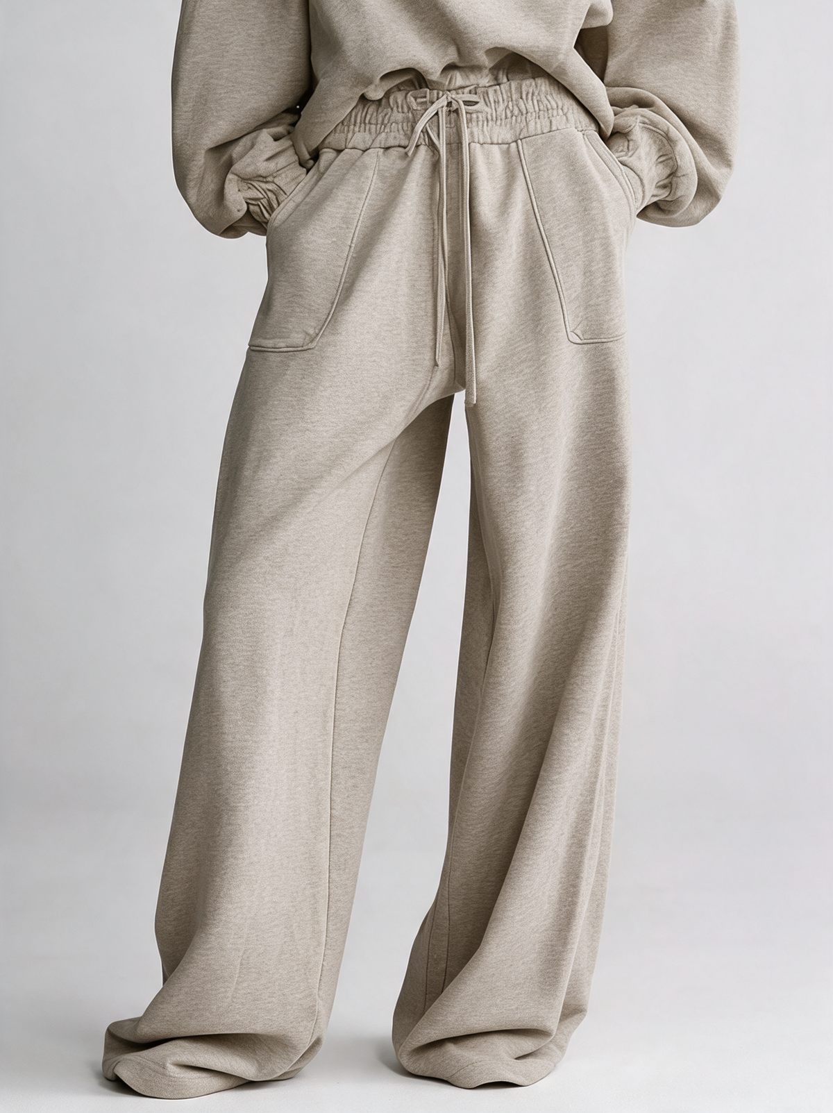 Women's High‑Rise Drawstring Wide‑Leg Sweatpants MDZ0703I8R