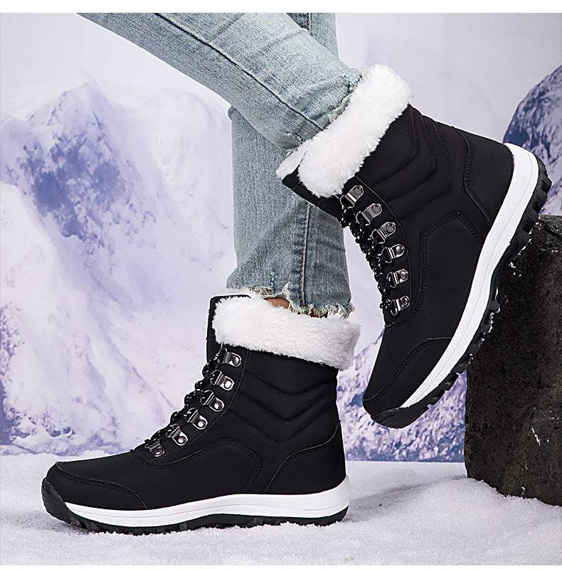Unisex Snow Boots - Thermal Fleece Lined Winter Shoes with Non-Slip Sole (US 5-11)