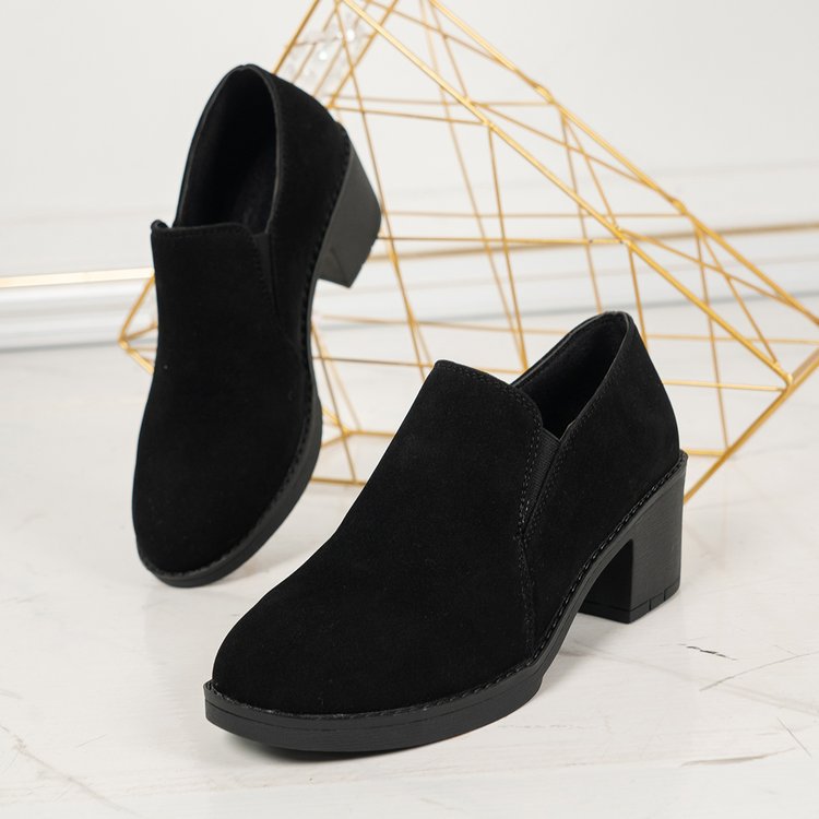 Women's London Slip-On Loafer - Mid Heel Professional Deep Vamp Flat (US 4-10.5)