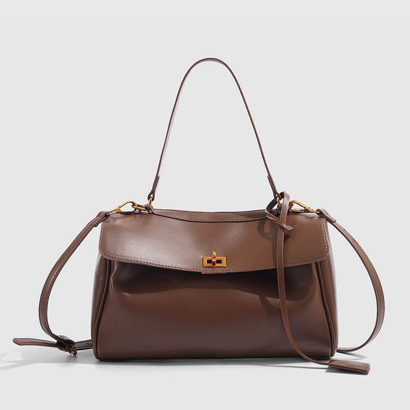 Women's Modern French Tote Bag – Lightweight Structured Purse with Hidden Zip Pockets