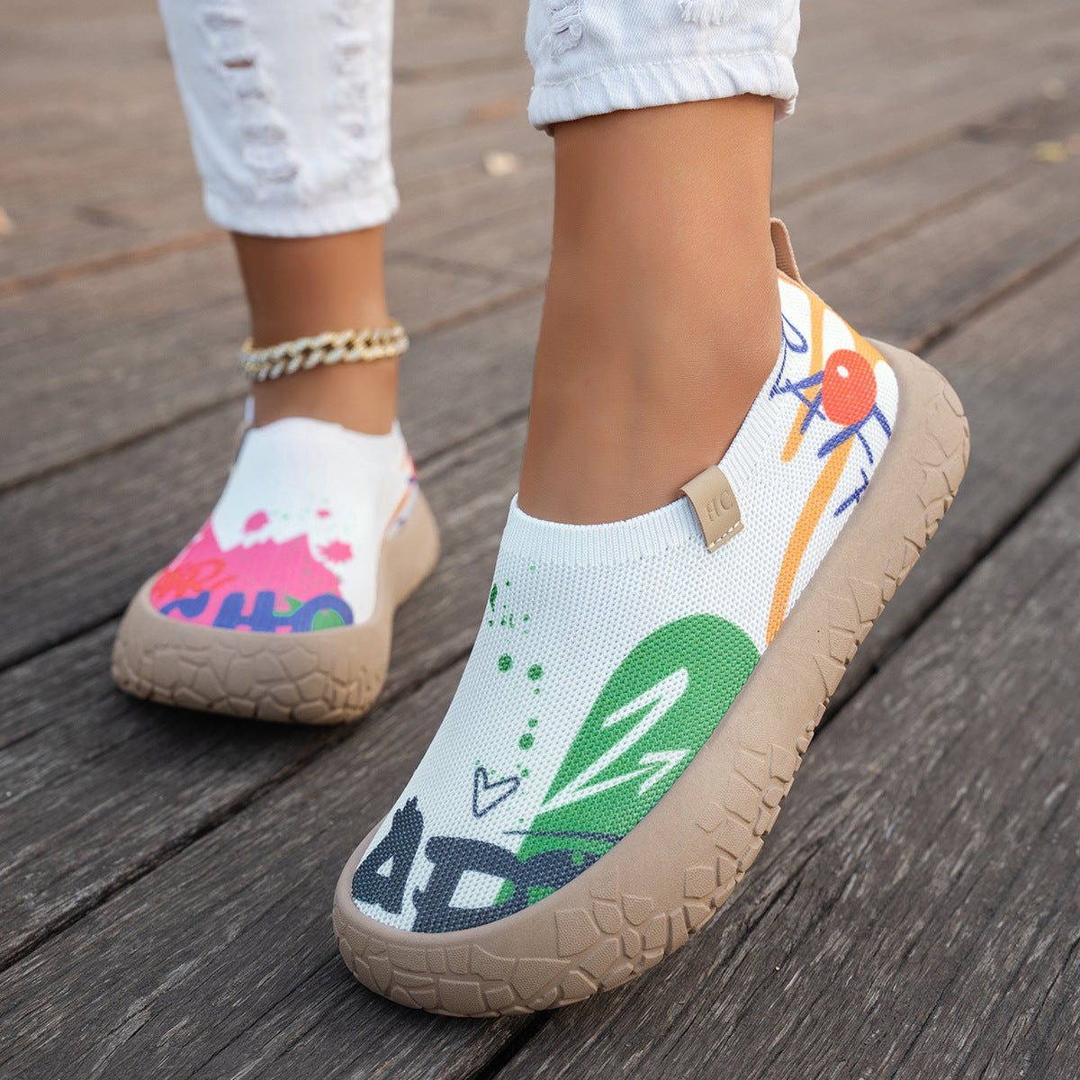 Women's Elina Comfort Slip-On Walking Shoes - Invisible Lift Casual Sneakers (US 5-10.5)