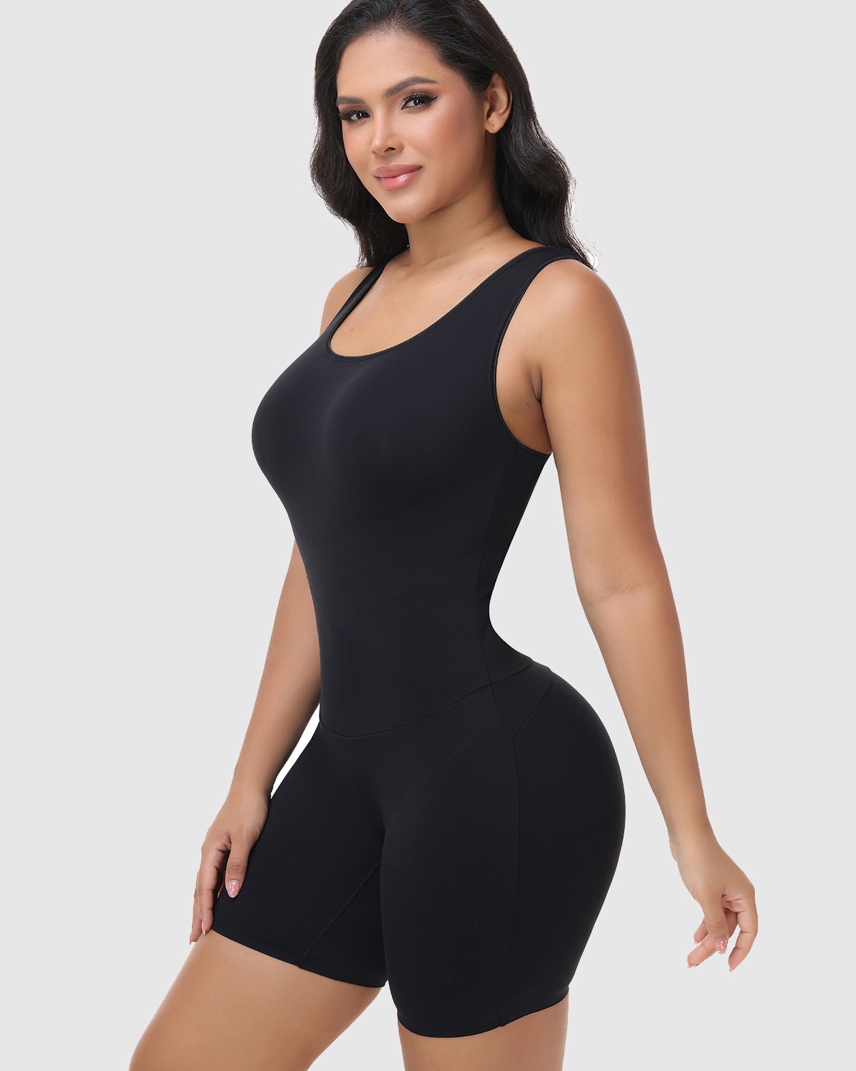 U Neck Racerback Bodysuit Tummy Control Butt Lifting Full Body Shapewear