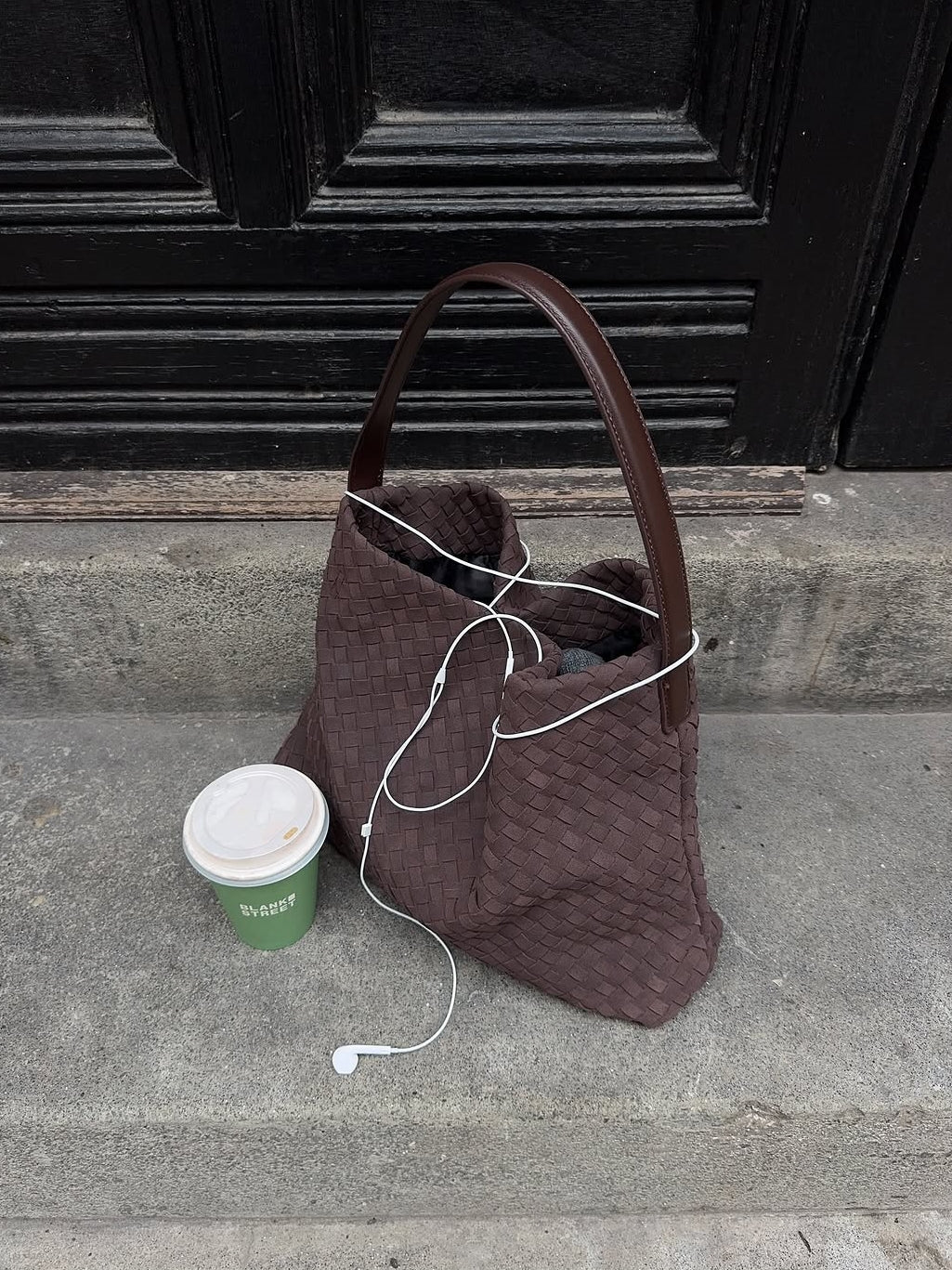 Ounamei Woven Faux Suede Hobo Bag | Slouchy Tote, Crossbody & Shoulder Handbag for Women