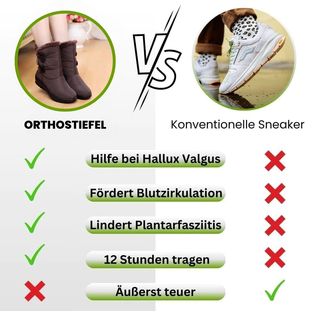 Orthostiefel - Ergonomische & wasserdichte Winterstiefel für Damen  - By Qivii