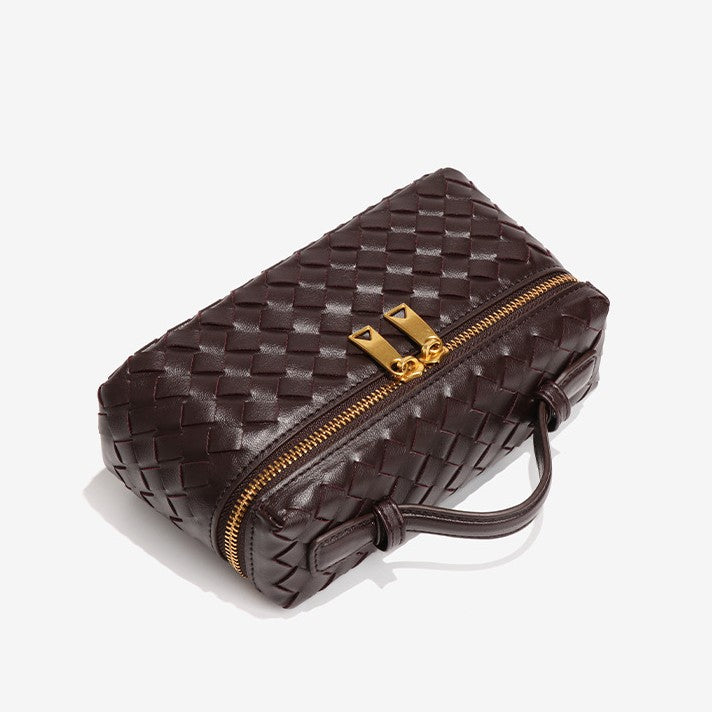 Women's Atelier Cube Carrier Bias-Weave Top Handle Bag with Convertible Strap