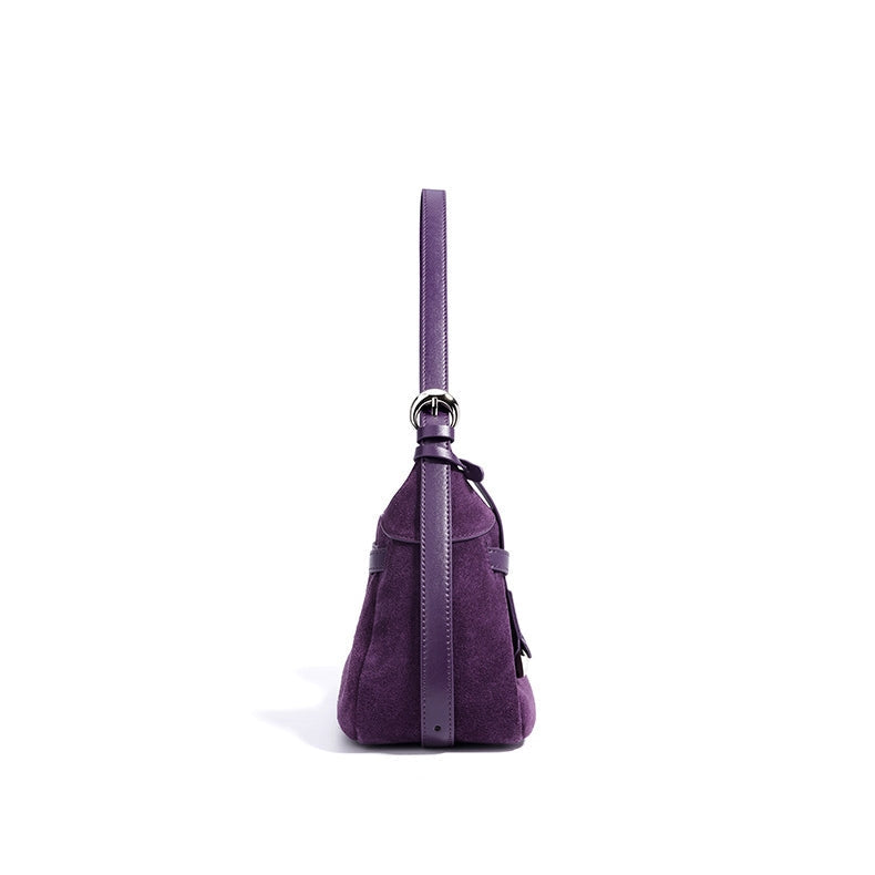 Ounamei Suede Leather Purse for women | Elegant Handbag, Crossbody & Shoulder Bag