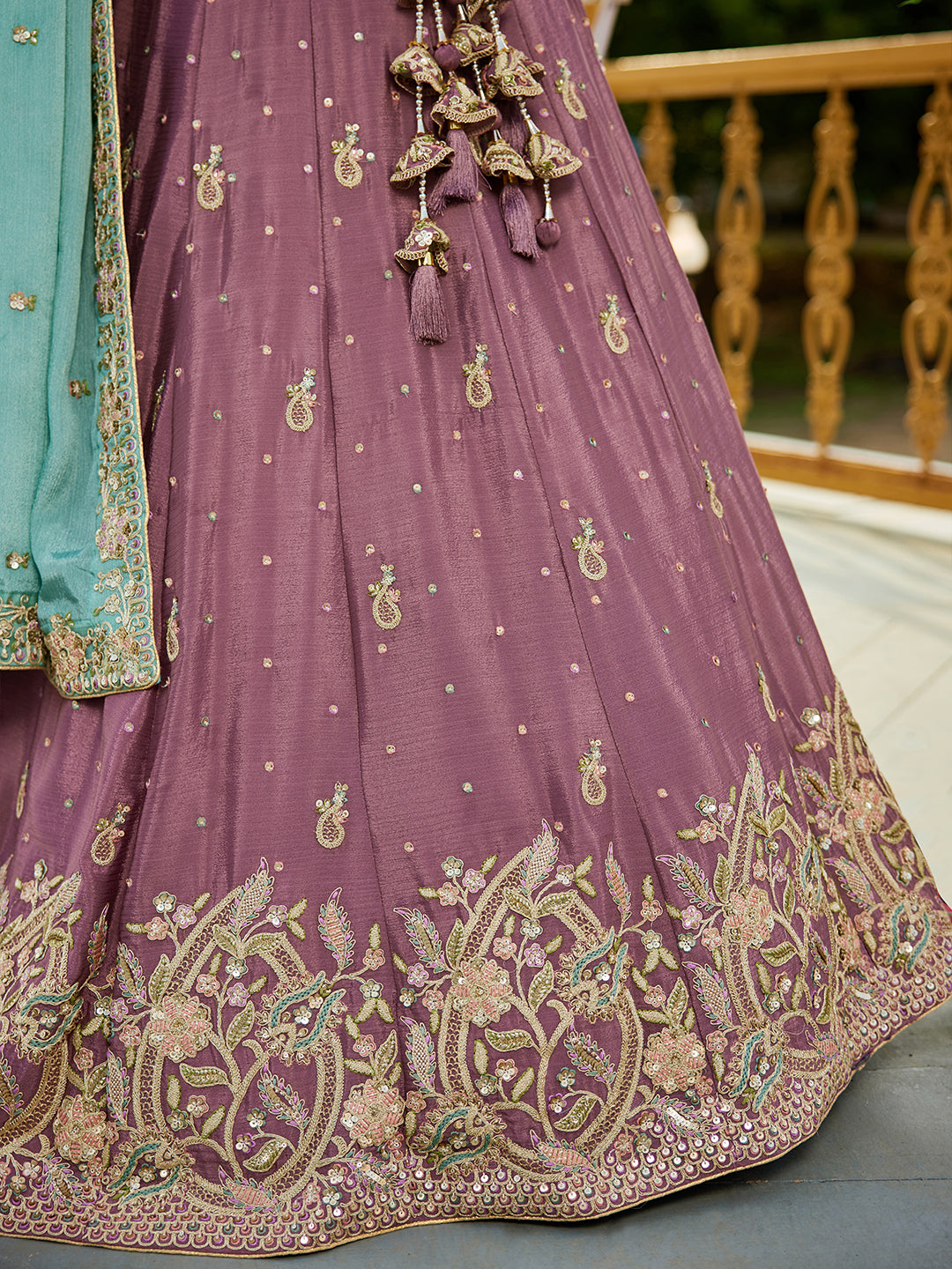 Rosegolad - Chinnon Sequinse embroidery Lehenga choli & Dupatta