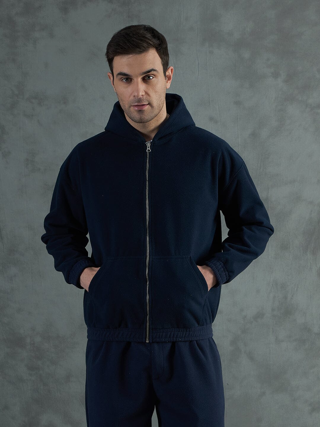 Navy Minimalist Polar Hoodie