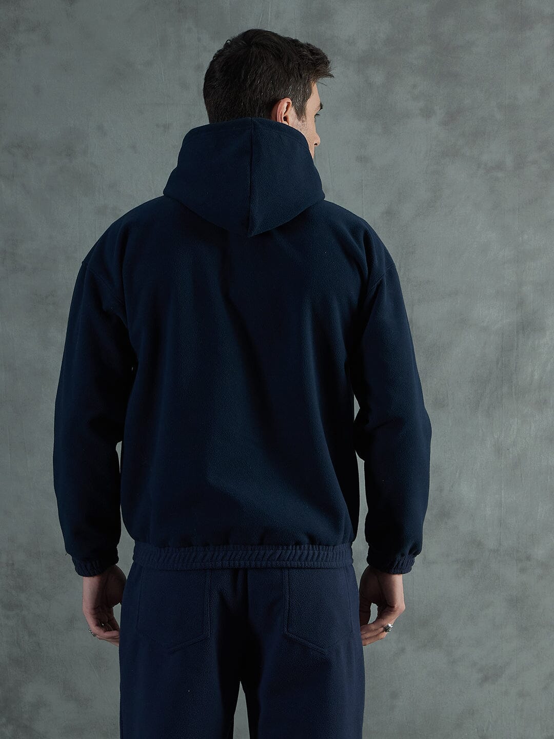 Navy Minimalist Polar Hoodie