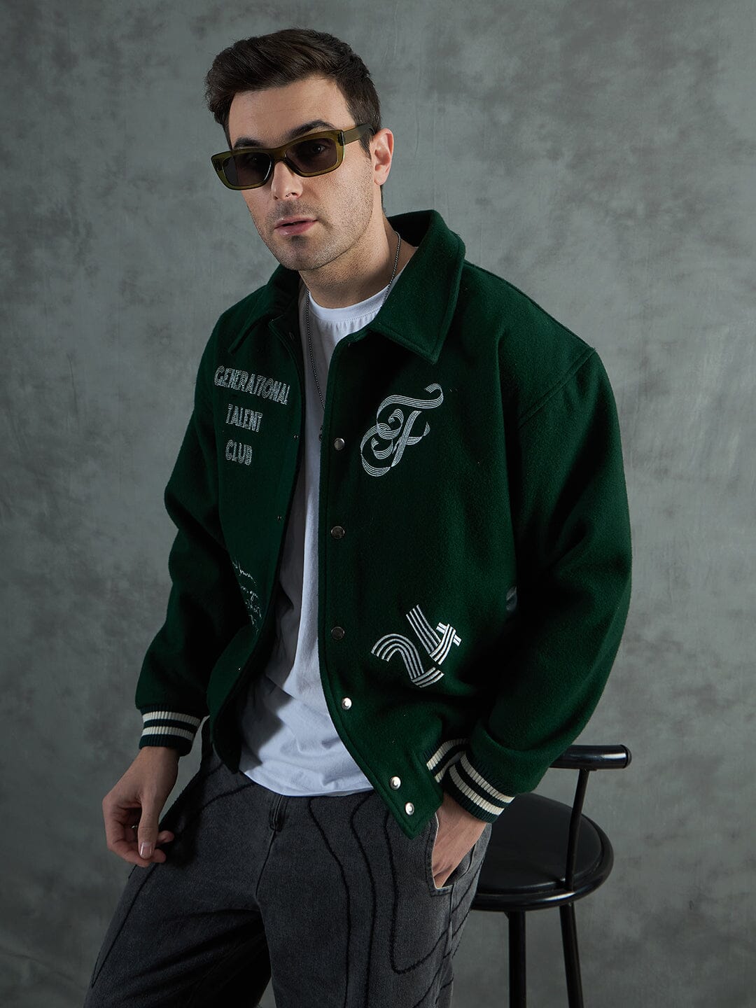 Green Generational Talent Varsity Jacket