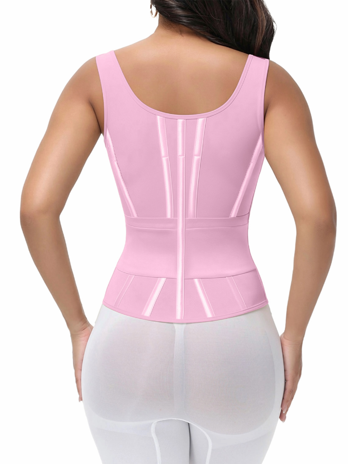 Adjustable Strap High Compression Zipper Bustier Shaper Vest