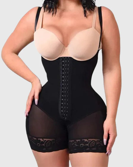 Shapshe® Tummy Control Body Shaper Butt Lifter Thigh Slimmer Faja Plus Shapewear with Zipper Crotch  - By Qivii