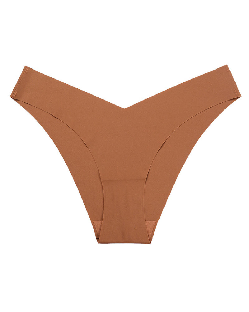 Sexy Ice Silk Low-Rise Panties Seamless Multicolor Briefs Lingerie  - By Qivii