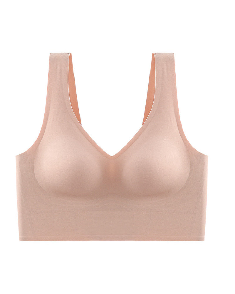Women's Food Grade-Silicone Deep Cup Seamless Full Coverage Comfort Bras  - By Qivii