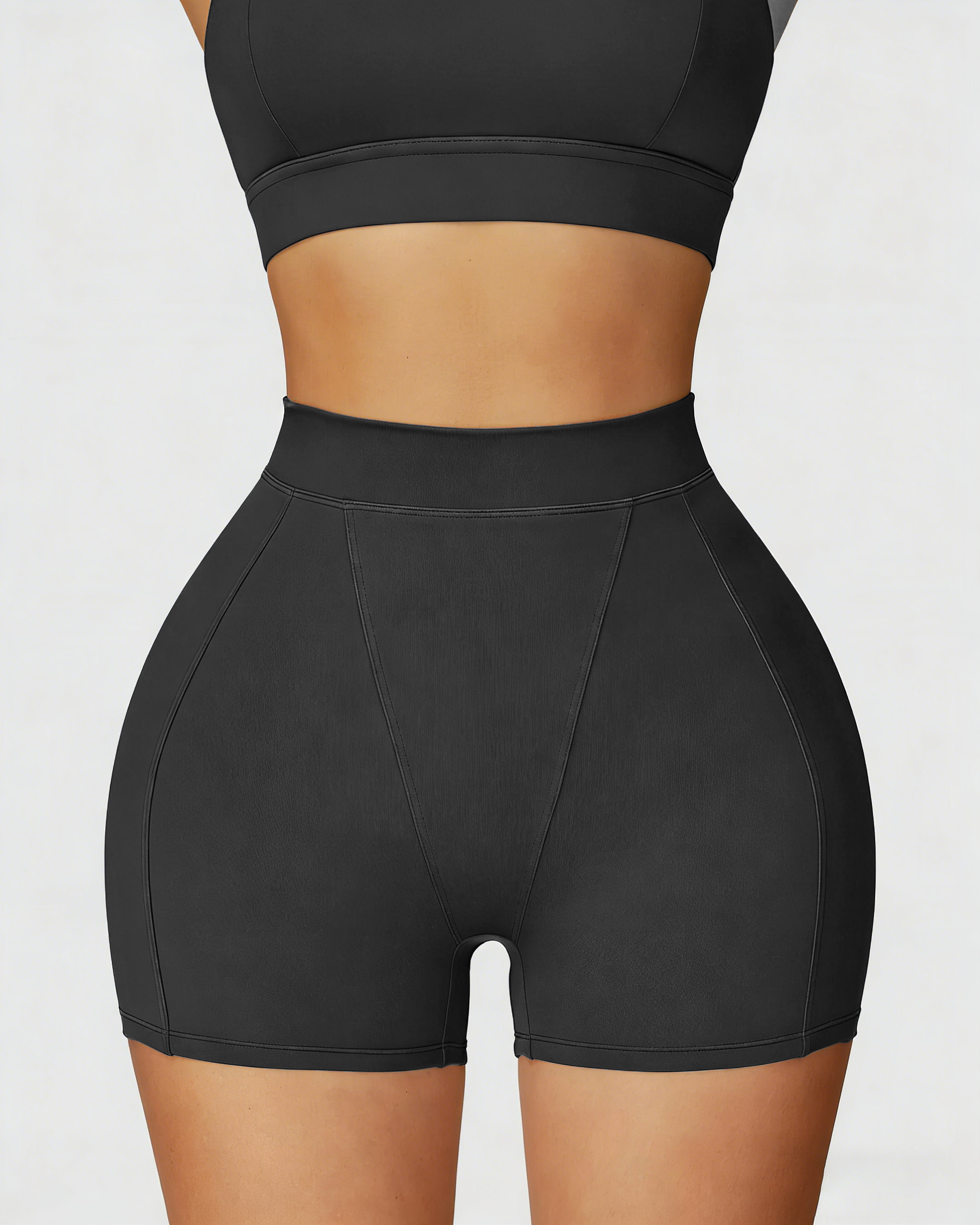Core High-Waist Casual Style Hot Shorts Belly Wrap Tight Slim Outdoor Running Fitness Yoga Shorts  - By Qivii