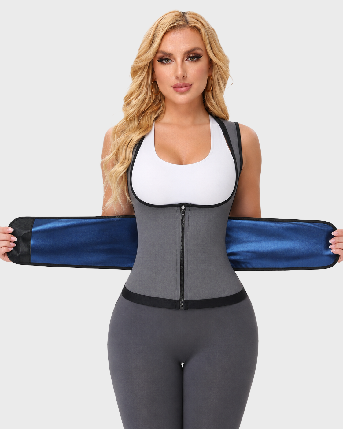 Sweat Suit Fat Burner Vest Tank Top Tummy Control Waist Trainer Belt