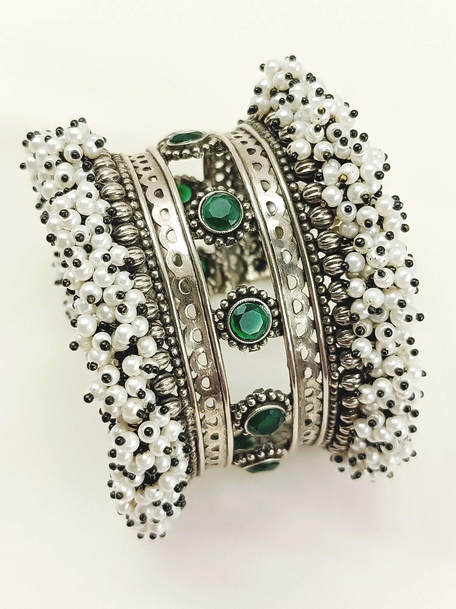 Nusrat Green Oxidized Bracelet