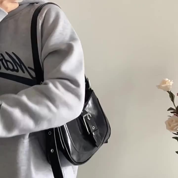 Women's Luna Saddle Bag – Retro Chic Crossbody Shoulder Bag | Y2K Minimalist Purse