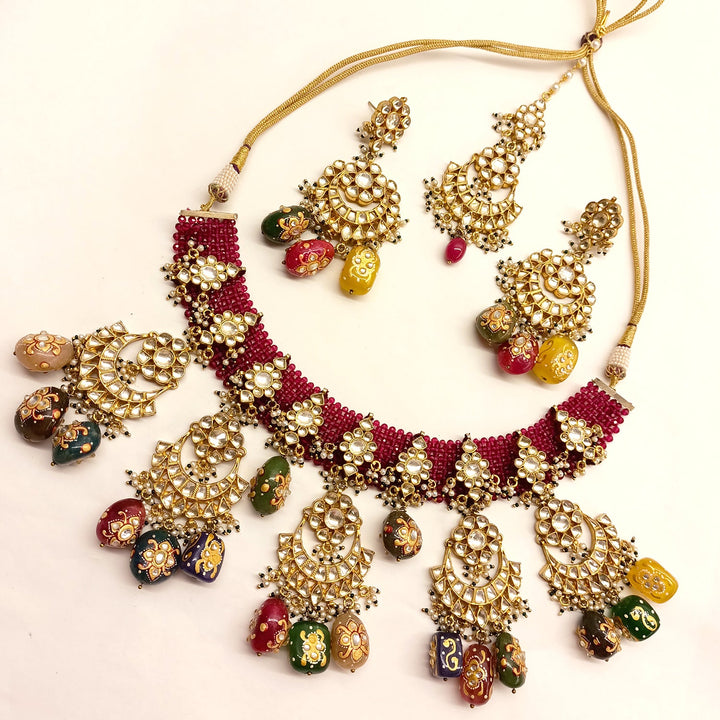 Zohra Chandbali Style Bridal Kundan Choker