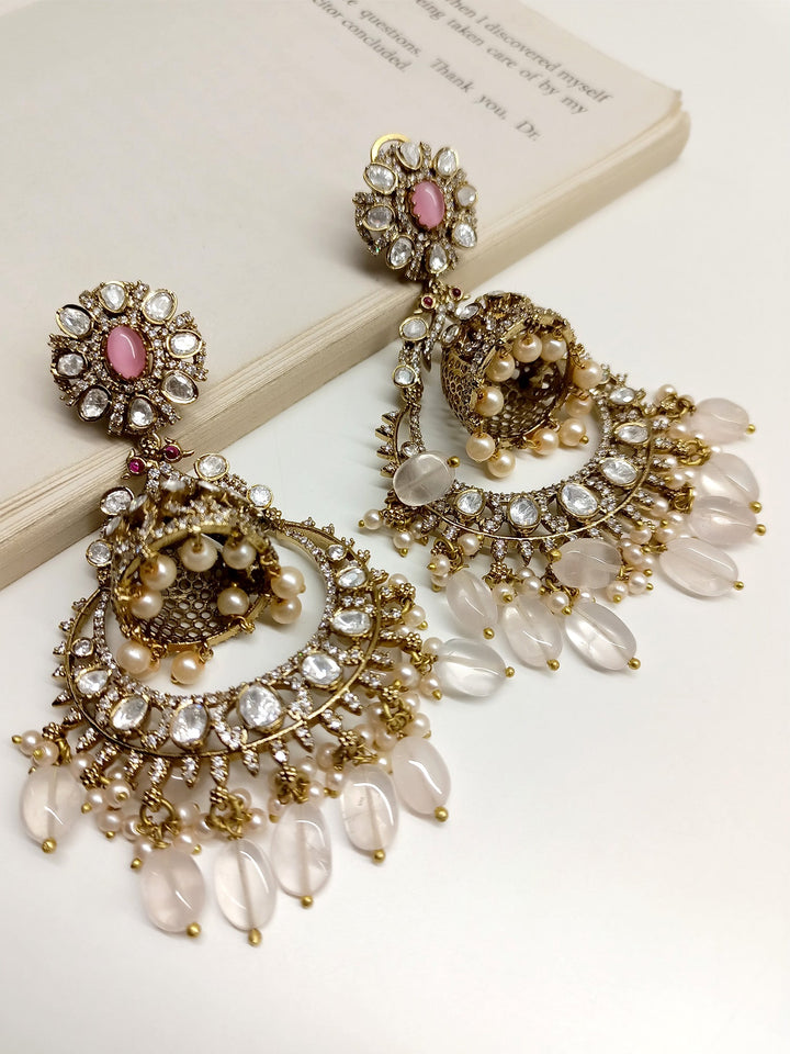 Tulsi Baby Pink Victorian Jhumki