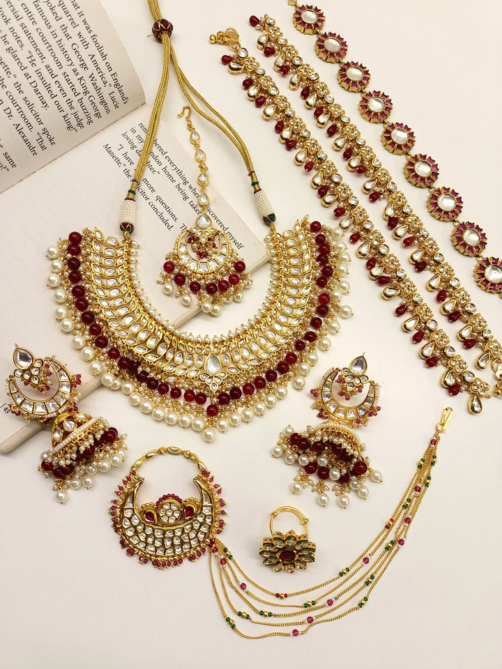 Jiyana Semi Bridal Set In Kundan