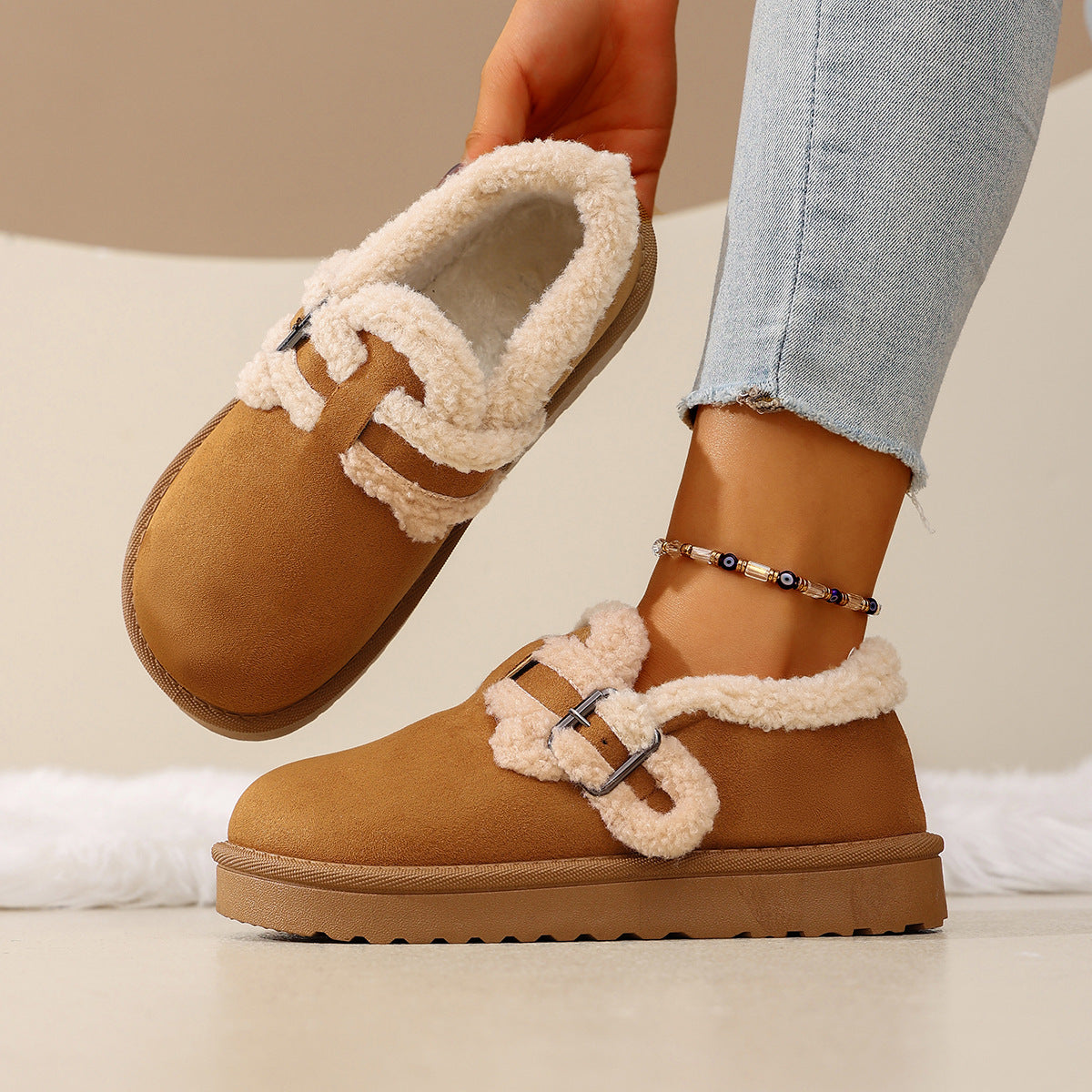 Women's BerryBirk Cozy Clogs – Retro Faux Fur Platform Snow Boots (US 5–9)