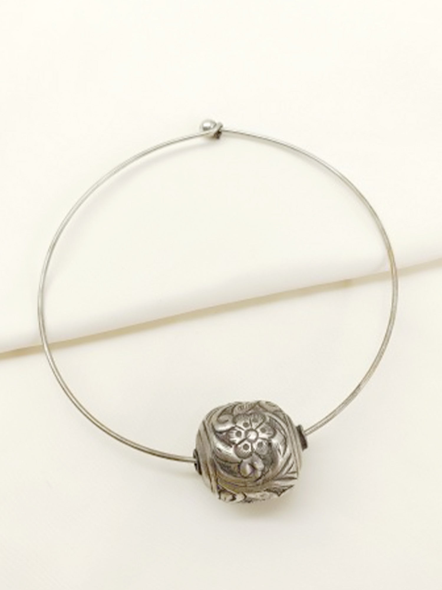 Kia German Silver Oxidized Hasli Style Neckpiece