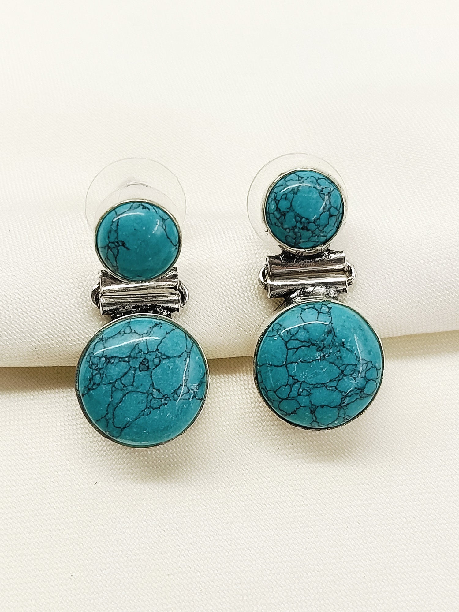 Janma Firozi Oxidized Earring