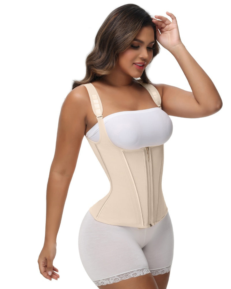 Shapshe® Fajas Colombianas Steel Boned Tummy Control Waist Trainer  - By Qivii
